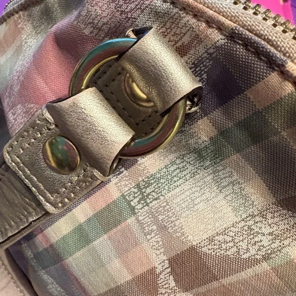 COACH Pink Poppy Plaid Satchel - Picture 5 of 16